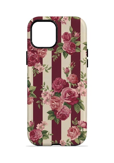 Velvoria Valestra Bordo Gül Serit Apple iPhone Uyumlu 15 Darbe Korumalı Kılıf Valestra Select - Bordo Gül Serit