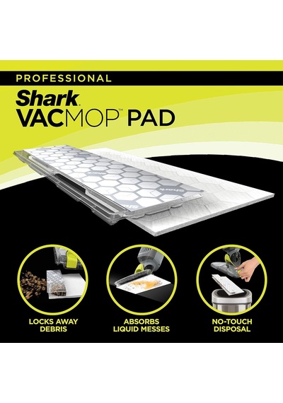 Vmp30 Vacmop Tek Kullanımlık Elektrikli Süpürge Ve Paspas Pedleri, 30 Adet, Beyaz