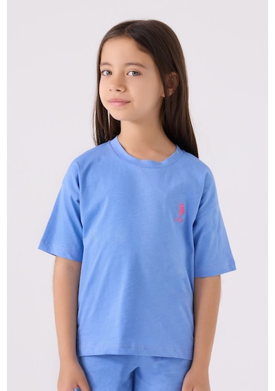 U.S. Polo Assn. U.s. Polo Assn Kız Çocuk Mavi Bermuda Takım Us1848-c-v51 Mavi