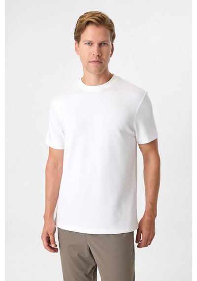 Back And Bond Regular Fit Beyaz Basic Tişört
