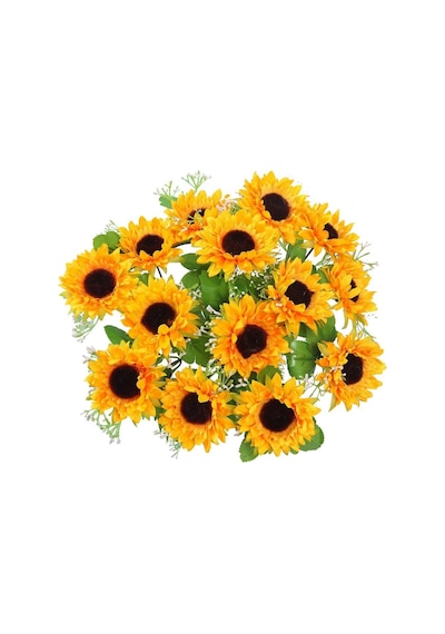 Yapay Çiçek Sunflower Ay Çiçeği Büyük Demet 12 Dallı 50cm