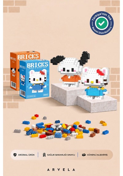 Pochacco & Hello Kitty Karakteri - Eğitici Oyuncak - Koleksiyon