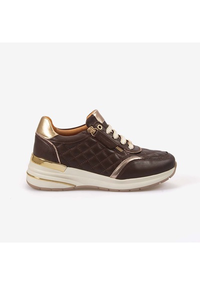 Kemal Tanca Kadın Eva Taban Kapitone Dikiş Bağcıklı Spor & Sneaker Ayakkabı 7100 Kahve