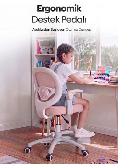 Vigo Çocuk Çalışma Sandalyesi - Pembe