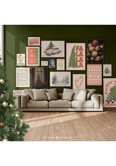 17'li Noel Duvar Sanatı Seti