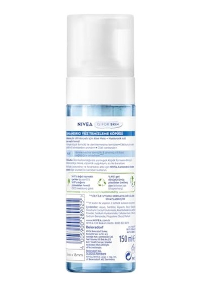 Canlandırıcı Yüz Temizleme Köpüğü 150ml, Derinlemesine Temizleme,karma Normal Cilt, Aloe Vera, Hyaluronik Asit,