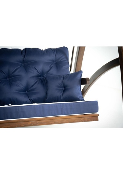 Elegance Ladin Ahşap Salıncak Dış Mekan Bahçe, Teras Salıncağı -lacivert Lacivert