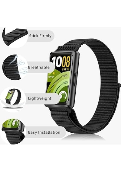 Band 11/11 Pro İle Uyumlu Kumaş Kordon Yumuşak Ve Konforlu Band 11 Kordon Terletmeyen Nefes Alabilen Cırt Cırt Tasarım Band 11 Pro Kordonu