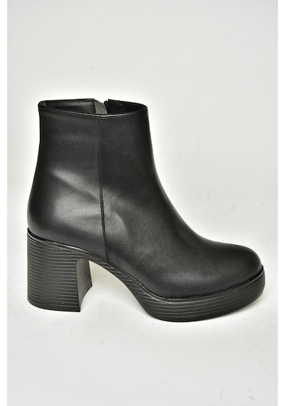 Fox Shoes T820197409 Siyah Kalın Topuklu Kadın Bot Siyah