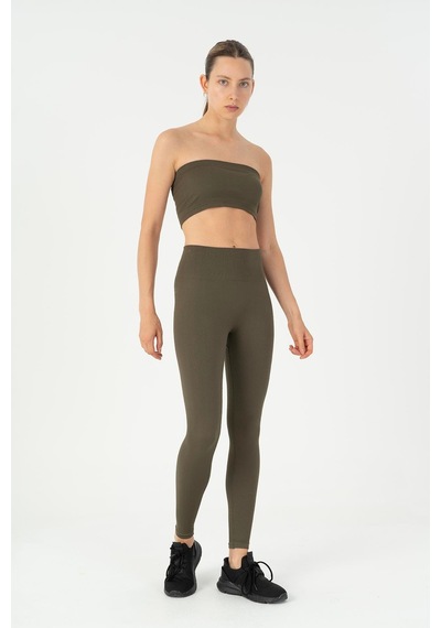 Maraton Slimfit Kadın Askısız Haki- Bra Haki-