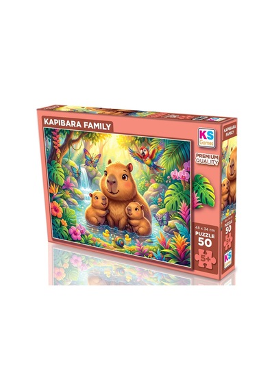 Ks Games Kapibara Ailesi 50 Parça Kız Ve Erkek Çocuk Puzzle - 31758 Standart