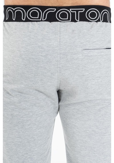 Maraton Sportswear Slimfit Erkek Dar Paça Basic Gri Melanj Eşofman Altı 15711 GRİ MELANJ