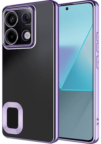 Zore Redmi Note 13 Pro 5g Kılıf Kamera Korumalı Logo Gösteren Msra Omega Kapak - Lila Lila