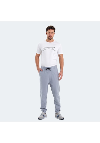 Slazenger NADAB Erkek Cepli Dar Paça Gri Eşofman Altı