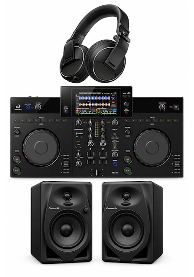 Alphatheta Xdj-an All-in-one Standalone Dj Kontrol Cihazı - Dm-50d Referans Monitör Hoparlör - Hdj-x5-k Dj Kulaklık