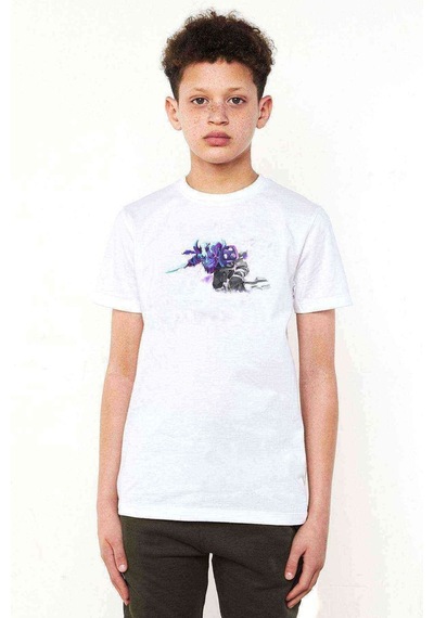Tshirthane Rikimaru Baskılı Unisex Çocuk Beyaz T-Shirt