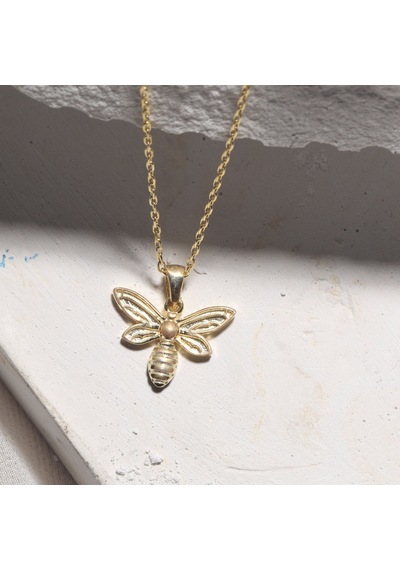 Bee Kolye 718919 Gold Gümüş