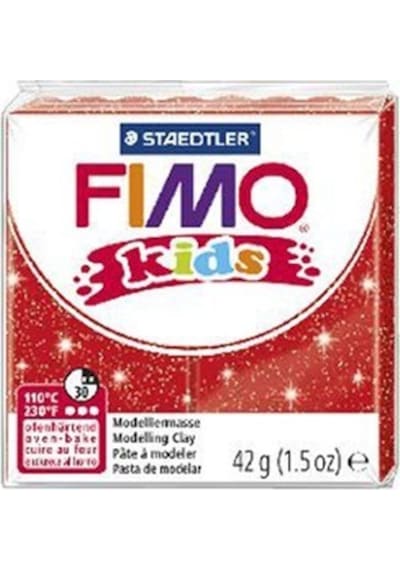 Staedtler Fimo Kids Polimer Kil 42Gr. Glitter Red