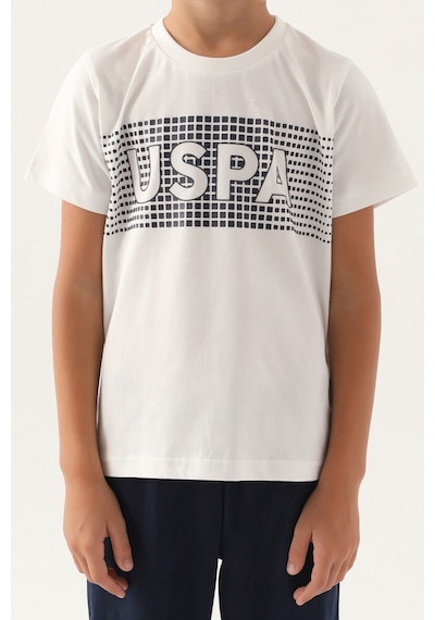 U.S. Polo Assn. Lisanslı Dotted Krem Erkek Çocuk Kapri Takım 5274-43177 Krem