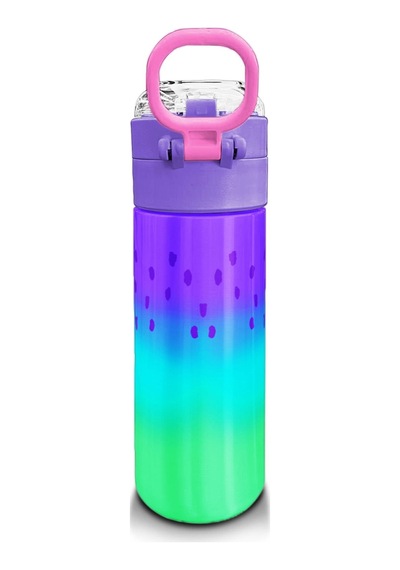 Coral High Kids Mor Lila Renk Geçişli Pipetli Ve Direkt İçim Çelik Termos 500 Ml 31850 Lila