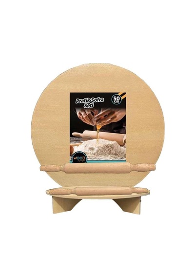 Ahşap Taraklı 55 Cm Merdaneli Pratik Sofra Seti