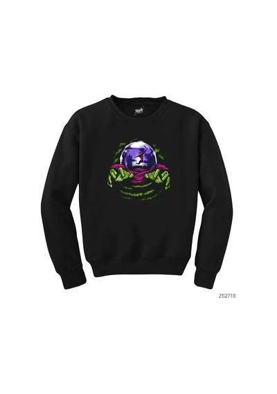 Mysterio And Spiderman Siyah Sweatshirt Siyah