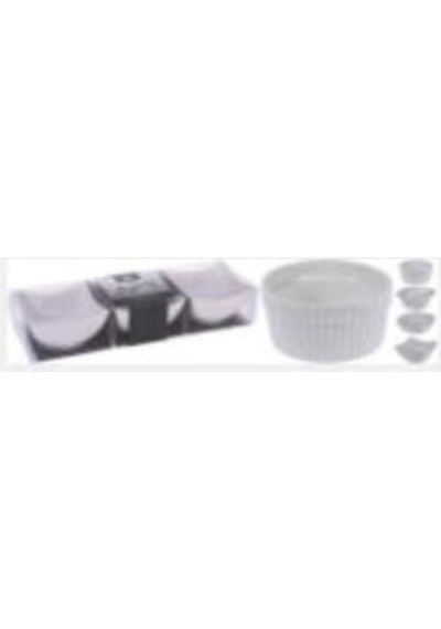 Tantitoni -3lü Beyaz Porselen Kase Takımı 9-9.5 Cm Kare-yuvarlak