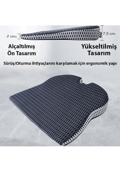 Ortopedik Hafızalı Koltuk Minderi Araba Ofis Kullanımı İçin Bel Ağrısı Önleyici Minder
