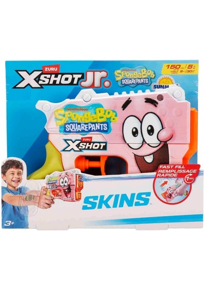 X-shot Jr. Sünger Bob Kare Pantolon Fast-fill Su Tabancası - Patrick Ve Spongebob Serisi Çok Renkli