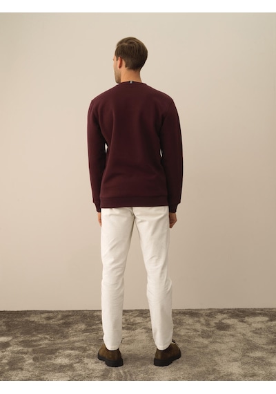 Xint Bordo Pamuk Dokulu Regular Fit Sweatshirt 300306