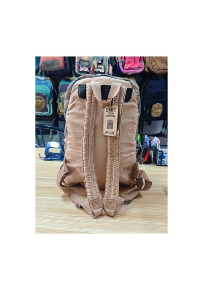 Dark Cotton Rabel Bag Sırt Çantası Açık Kahverengi
