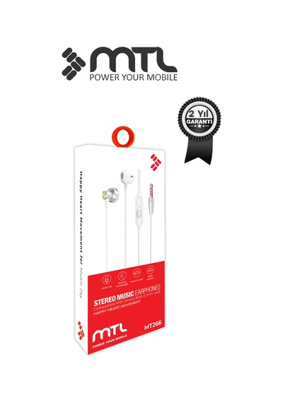 3.5 Mm Jack Girişli Stereo Kulak İçi Metal Kablolu Kulaklık Konforlu Ses Mt266 Diğer