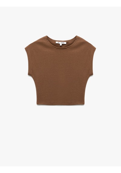 Koton Bisiklet Yaka Kolsuz Modal Karışımlı Slim Fit Crop Kadın Tişört Kahverengi 5sal10053ık Kahve Kahverengi Koton Bisiklet Yaka Kolsuz Modal Karışımlı Slim Fit Crop Kadın Tişört Kahverengi 5sal10053ık Kahve Kahverengi