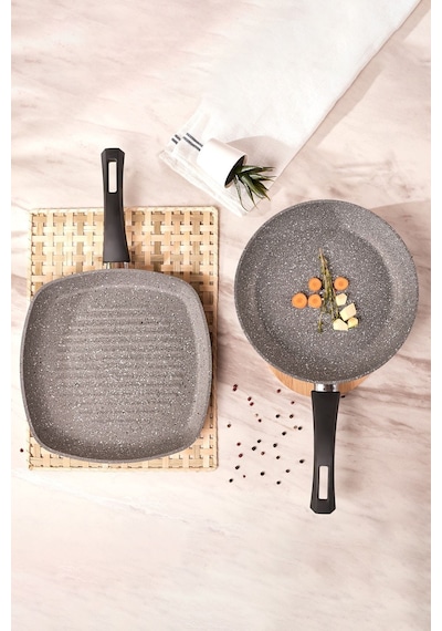 Karaca  Biogranit Gris Tava Grill Set Gri