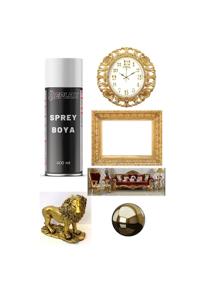 Altın Varak Masa Sandalye Tablo Kenarı Sprey Boyası 400 Ml.
