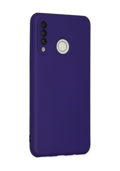 Huawei P30 Lite Uyumlu İçi Kadife Lansman Tasarım Silikon Telefon Kılıfı Mor