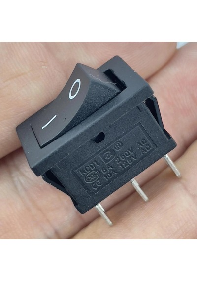 Ic-121 Mini Işıksız Anahtar On-off 3p Siyah