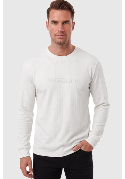 Deepsea Erkek Slim Fit Likralı Çizgi Dokulu Beyaz Sweatshirt Bisiklet Yaka Nakışlı Spor Şık Sweat 2708518 Deepsea Erkek Slim Fit Likralı Çizgi Dokulu Beyaz Sweatshirt Bisiklet Yaka Nakışlı Spor Şık Sweat 2708518