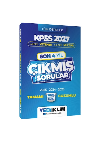 Yediiklim Yayınları 2027 Kpss Genel Yetenek Genel Kültür Son 4 Yıl Tamamı Çözümlü Çıkmış Sorular