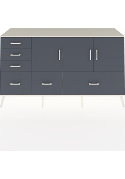 Kronos Konsol 4 Raflı 6 Çekmeceli 3 Kapaklı 176x59x99 Aytaşı-antr Aytaşı-antrasit