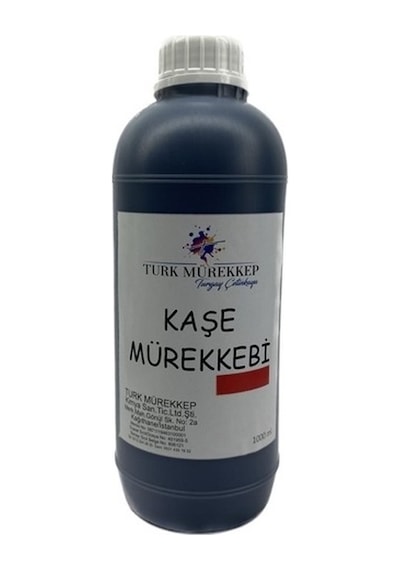 Turk Mürekkep Kaşe Mürekkebi 1000 ML Kırmızı