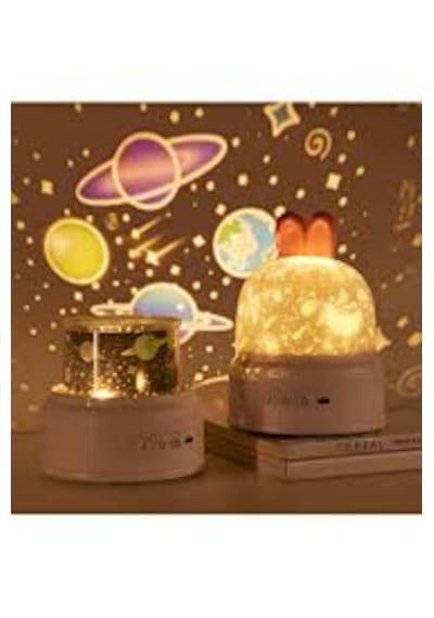 İdragon S01 Tavşan Şekilli Led Gece Lambası Projektör , Bluetooth Müzikli, Şarjlı Ve Taşınabilir Çok Renkli