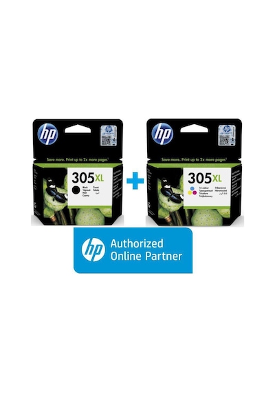 Hp 305Xl Siyah Ve Renkli 2Li Paket 3Ym63Ae / 3Ym62Ae H