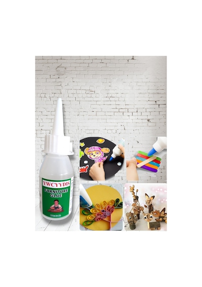 Yıwu El Sanatları, Porselen, Cam, Takı Ve Daha Fazlası İçin Şeffaf Reçine Katkılı Yapıştırıcı 50 Ml