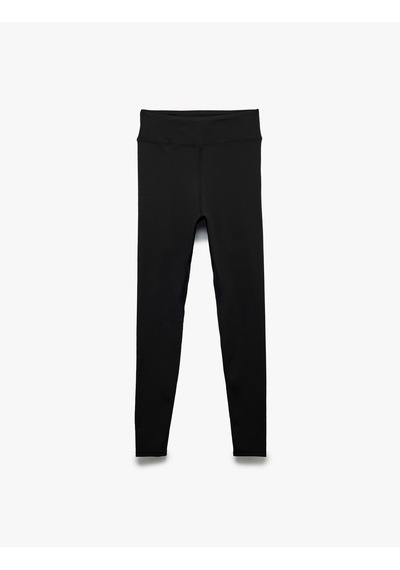 Koton Yüksek Bel Slim Fit Uzun Basic Spor Tayt Siyah 6wak40053nk SiYAH