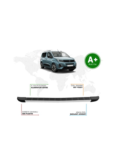 Opel Combo Arka Basamak Kısa Şasi 2024 Model Ve Sonrası S-line