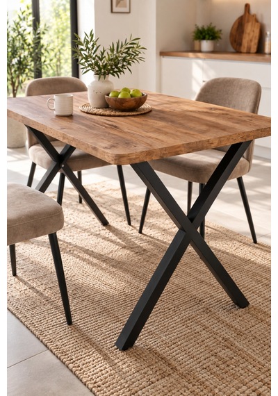 Sulorahome Atlantik Kahverengi Mutfak Masası 110x70 Cm Atlantik - Çam