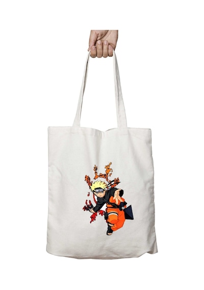 Art Hediye Naruto Uzumaki 0111 İki Tarafı Kalıcı Baskılı Yıkanabilir Okul Plaj Omuz Bez Çantası Çok Renkli