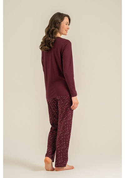 Arnetta Kadın Just Close Your Eyes Mor Uzun Kol Pijama Takım Ar3774-s-v1 Ar3774-s-v1