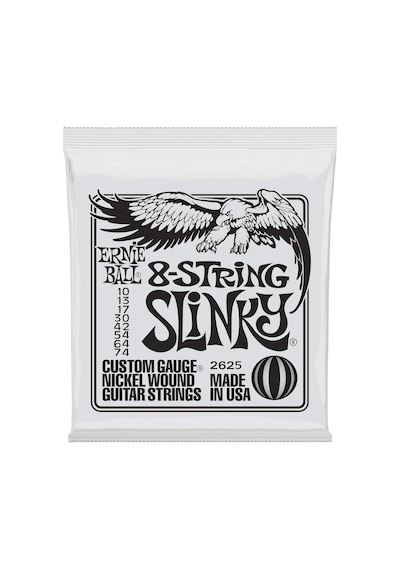 Sıska Üst Ağır Alt Slinky 8-string Elektro Gitar Telleri, Ölçü 9-80